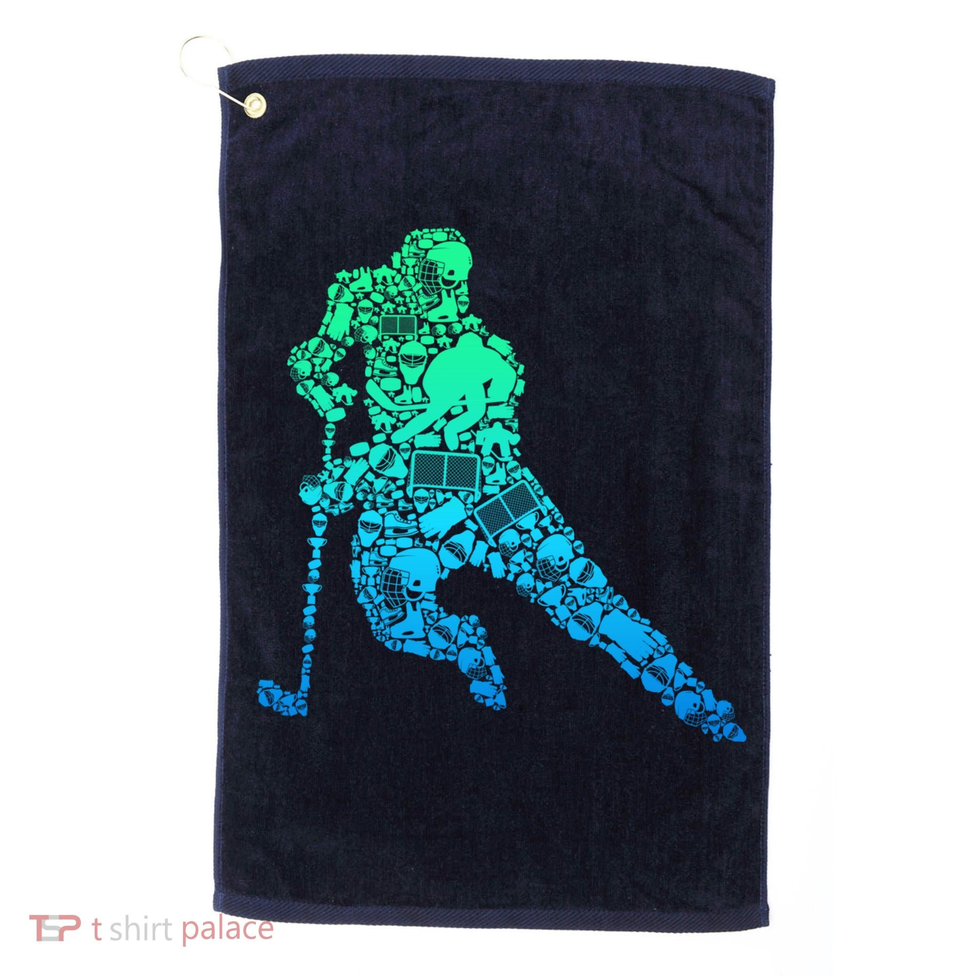 Hockey Player Ice Hockey Boy Golf Towel