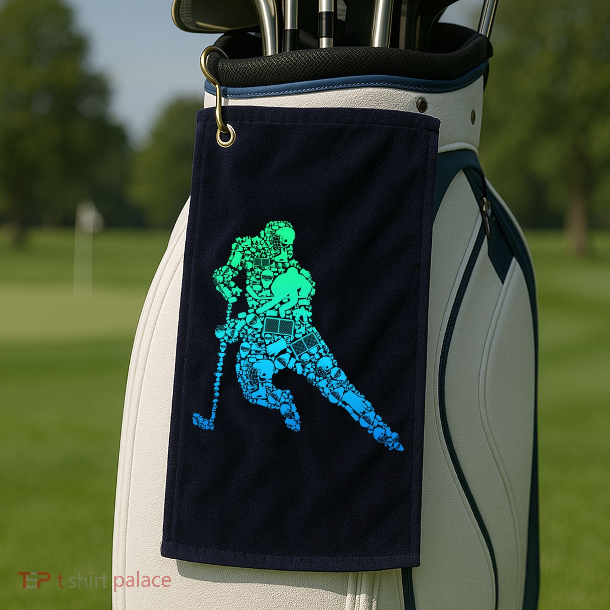Hockey Player Ice Hockey Boy Golf Towel