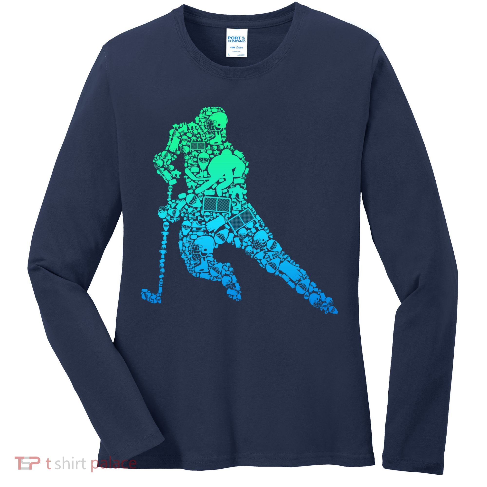 Hockey Player Ice Hockey Boy Women's Long Sleeve Shirt