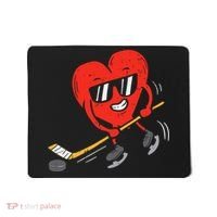 Heart Playing Ice Hockey Valentines Day Love Sports Boys Mousepad thumb 0