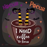 Hocus Pocus I Need Coffee To Focus Funny Halloween Costume Women's Sweatshirt thumb 2