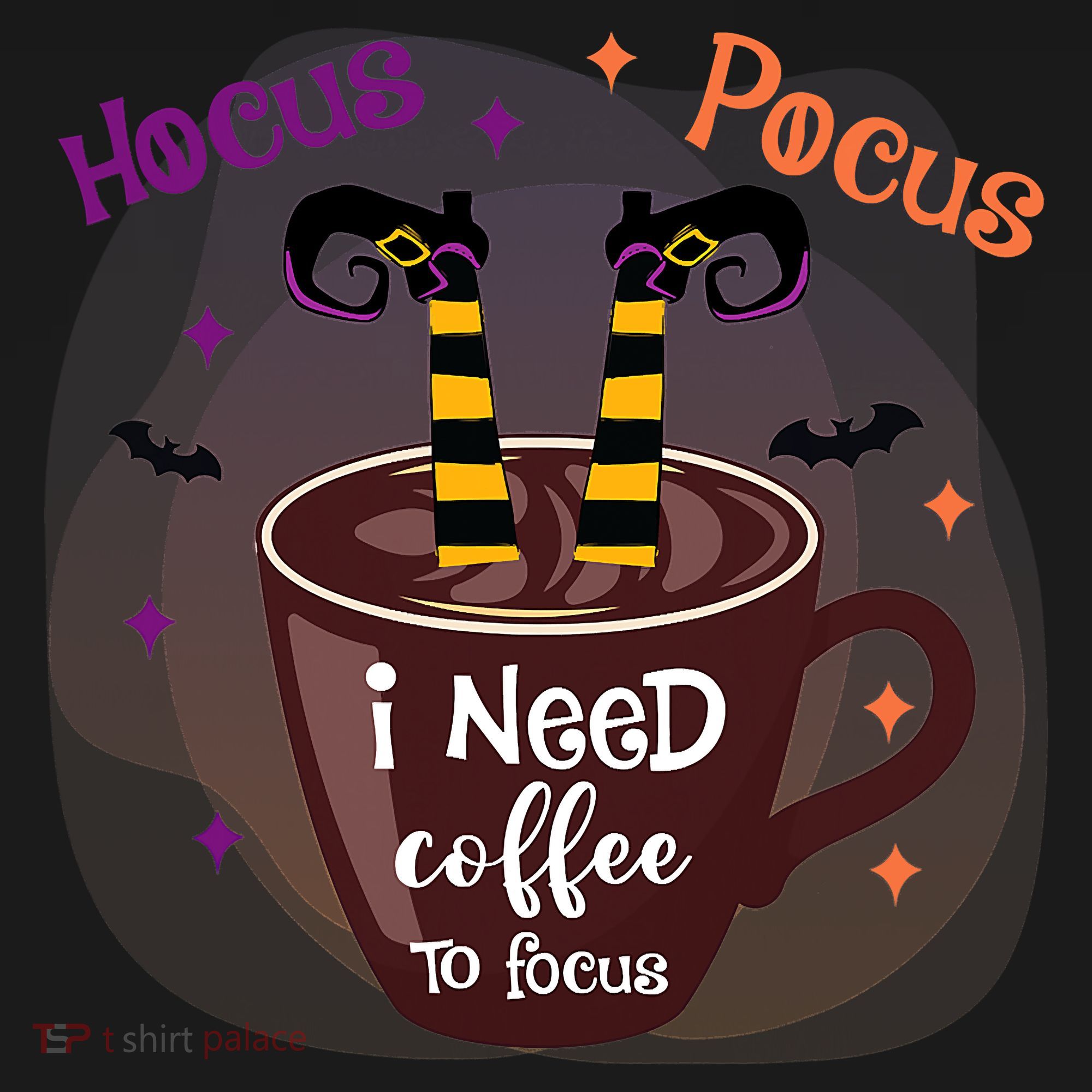 Hocus Pocus I Need Coffee To Focus Funny Halloween Costume Tote Bag