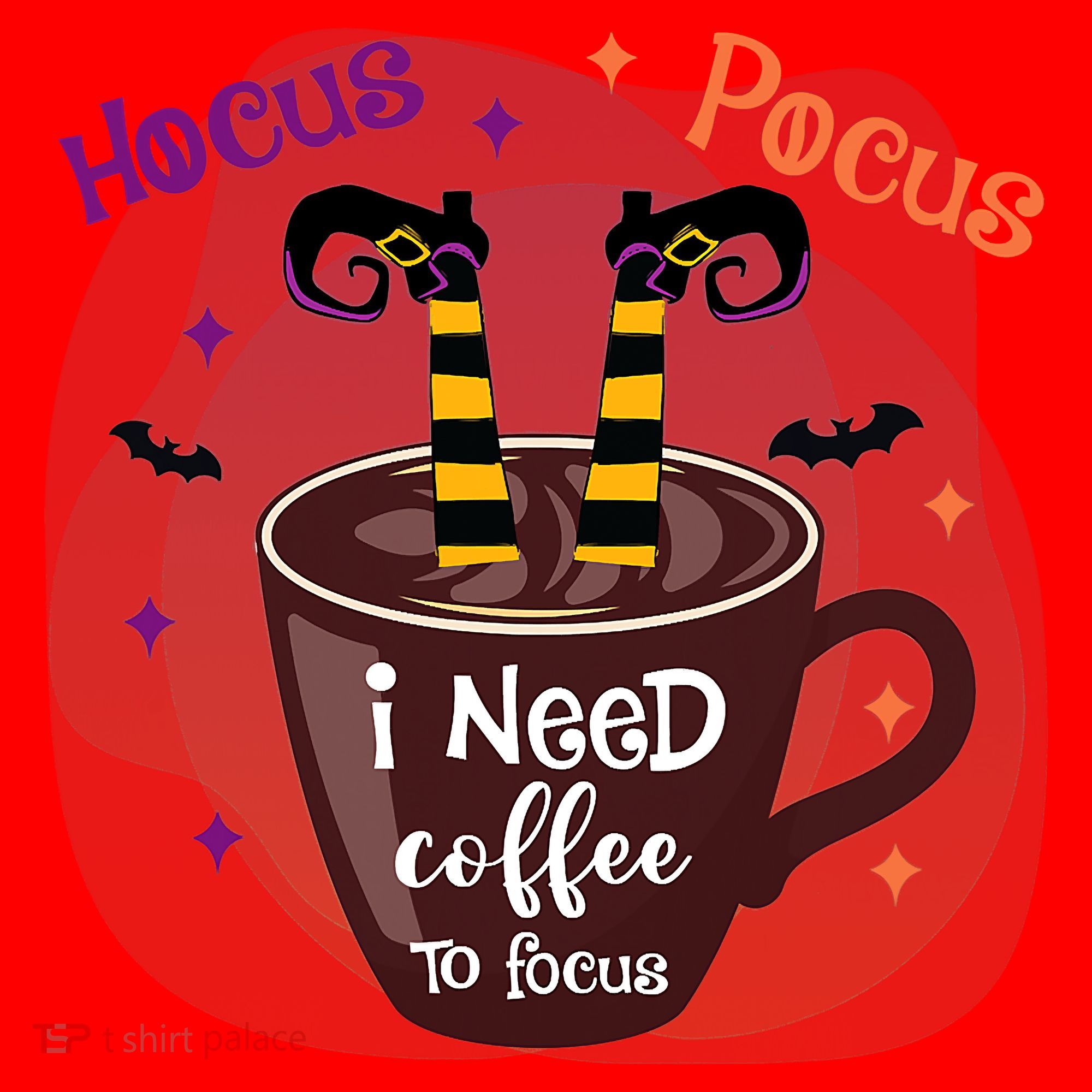 Hocus Pocus I Need Coffee To Focus Funny Halloween Costume Santa Hat