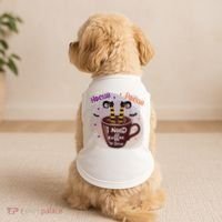 Hocus Pocus I Need Coffee To Focus Funny Halloween Costume Doggie Tank thumb 2