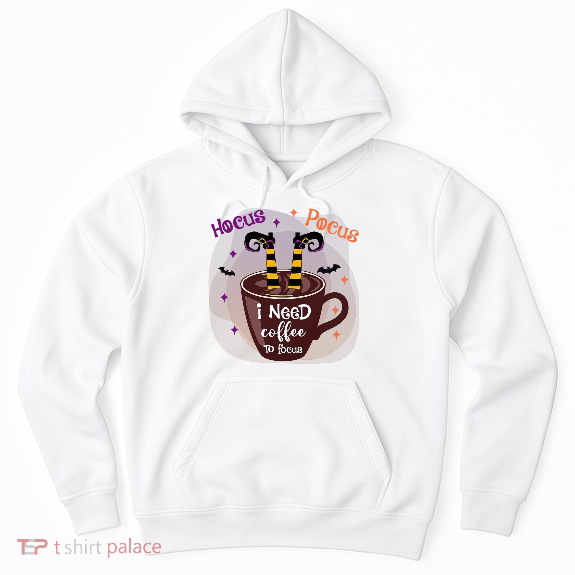 Hocus Pocus I Need Coffee To Focus Funny Halloween Costume Hoodie