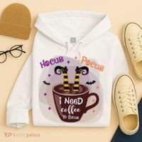 Hocus Pocus I Need Coffee To Focus Funny Halloween Costume Hoodie thumb 4