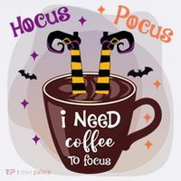 Hocus Pocus I Need Coffee To Focus Funny Halloween Costume Sweatshirt thumb 3