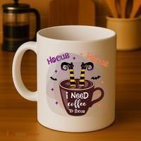 Hocus Pocus I Need Coffee To Focus Funny Halloween Costume Coffee Mug thumb 4