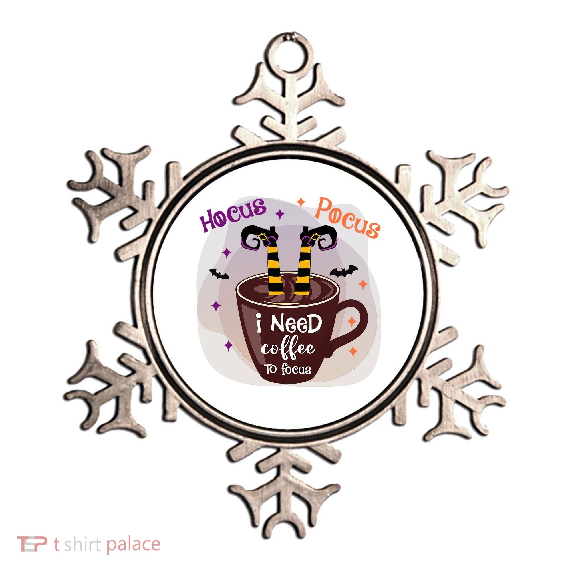 Hocus Pocus I Need Coffee To Focus Funny Halloween Costume Ornament
