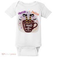 Hocus Pocus I Need Coffee To Focus Funny Halloween Costume Baby Bodysuit thumb 0