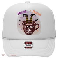 Hocus Pocus I Need Coffee To Focus Funny Halloween Costume Hat thumb 0