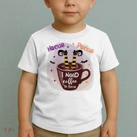 Hocus Pocus I Need Coffee To Focus Funny Halloween Costume Toddler T-Shirt thumb 2