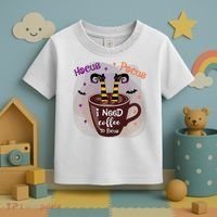 Hocus Pocus I Need Coffee To Focus Funny Halloween Costume Toddler T-Shirt thumb 3