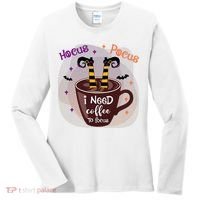 Hocus Pocus I Need Coffee To Focus Funny Halloween Costume Women's Long Sleeve Shirt thumb 0
