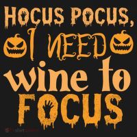 Hocus Pocus I Need Wine To Focus Halloween Quote Backpack thumb 2