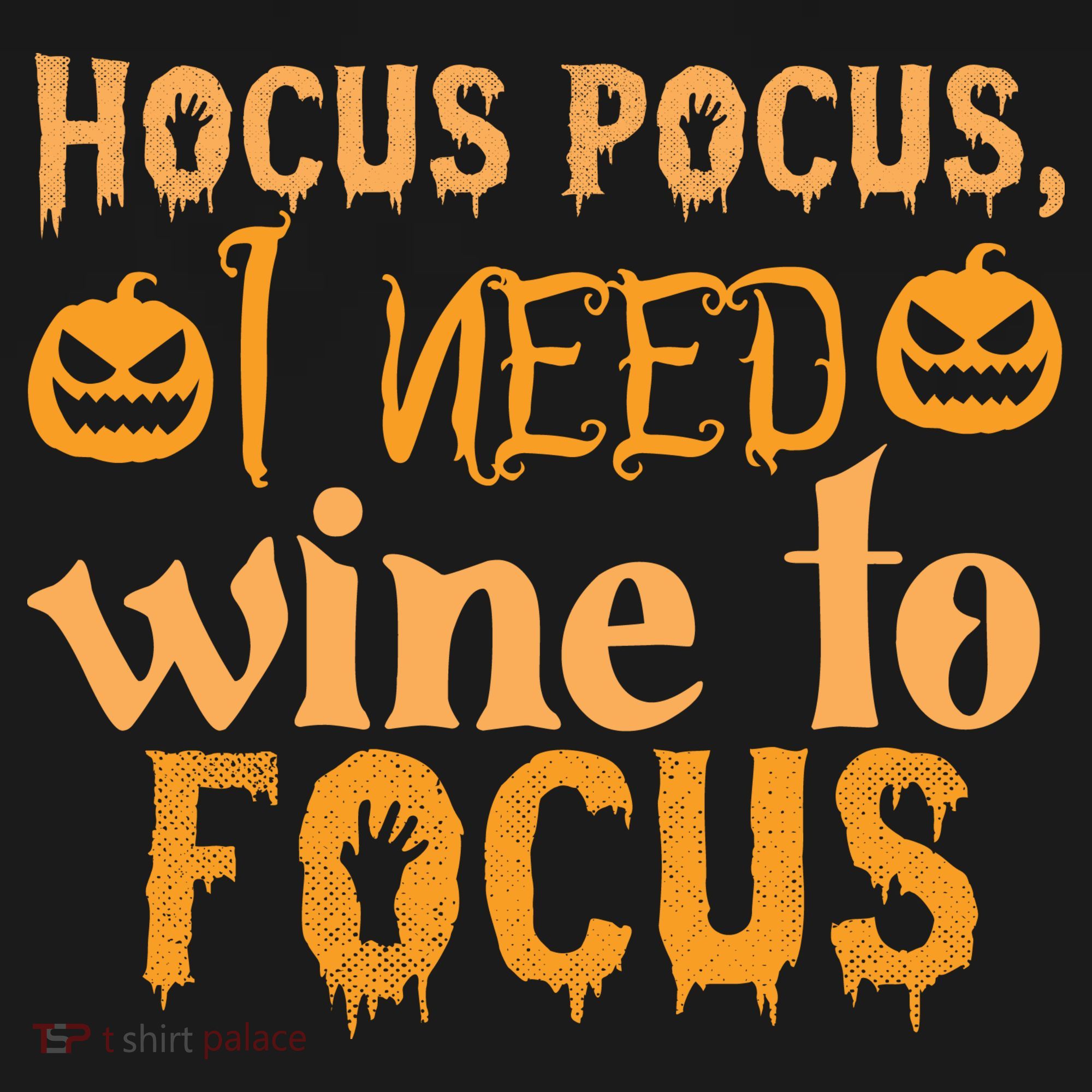 Hocus Pocus I Need Wine To Focus Halloween Quote Ornament