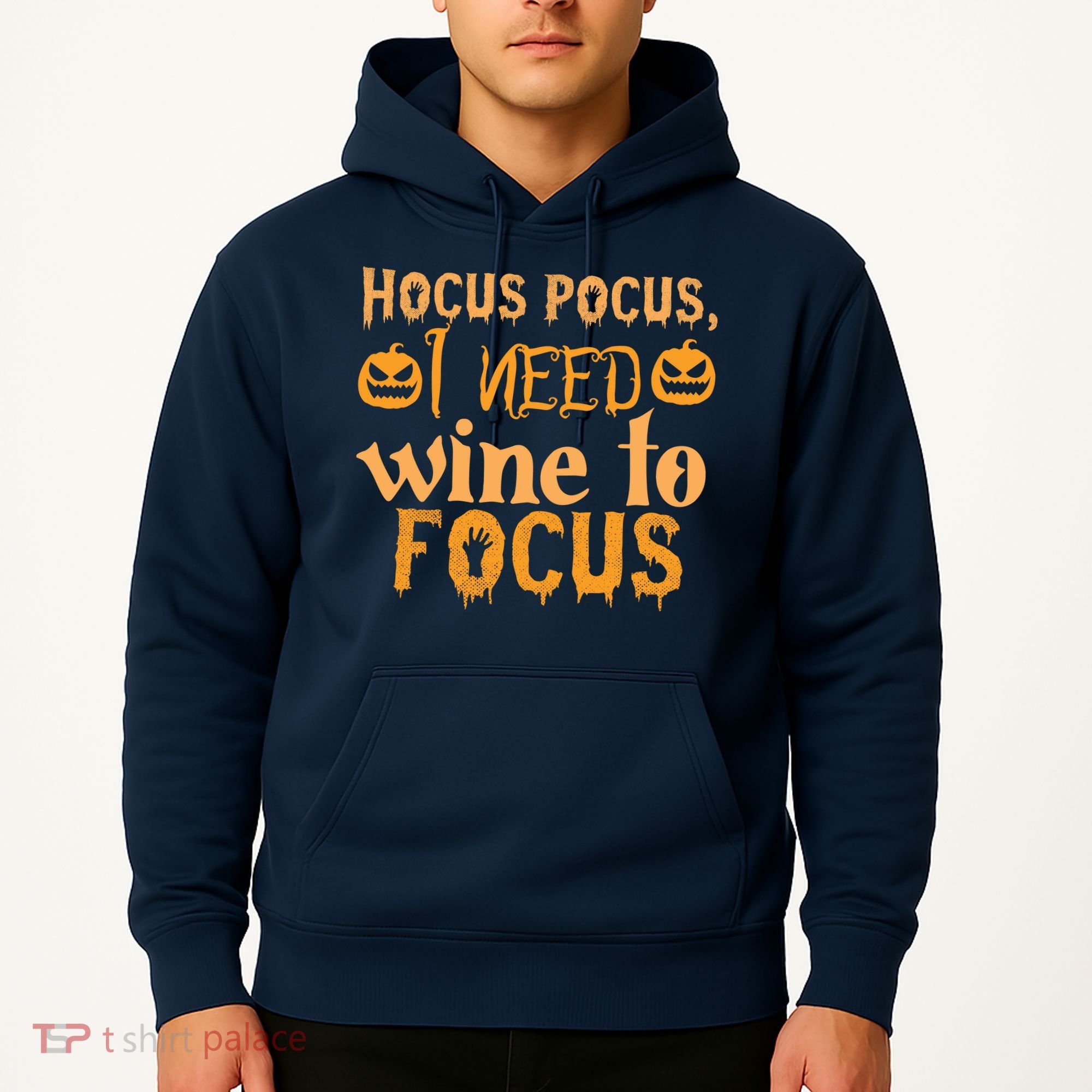 Hocus Pocus I Need Wine To Focus Halloween Quote Hoodie