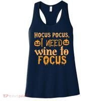 Hocus Pocus I Need Wine To Focus Halloween Quote Women's Tank Top thumb 0