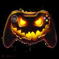 Halloween Pumpkin Jack O Lantern Face Video Game Controller Coffee Mug thumb 5