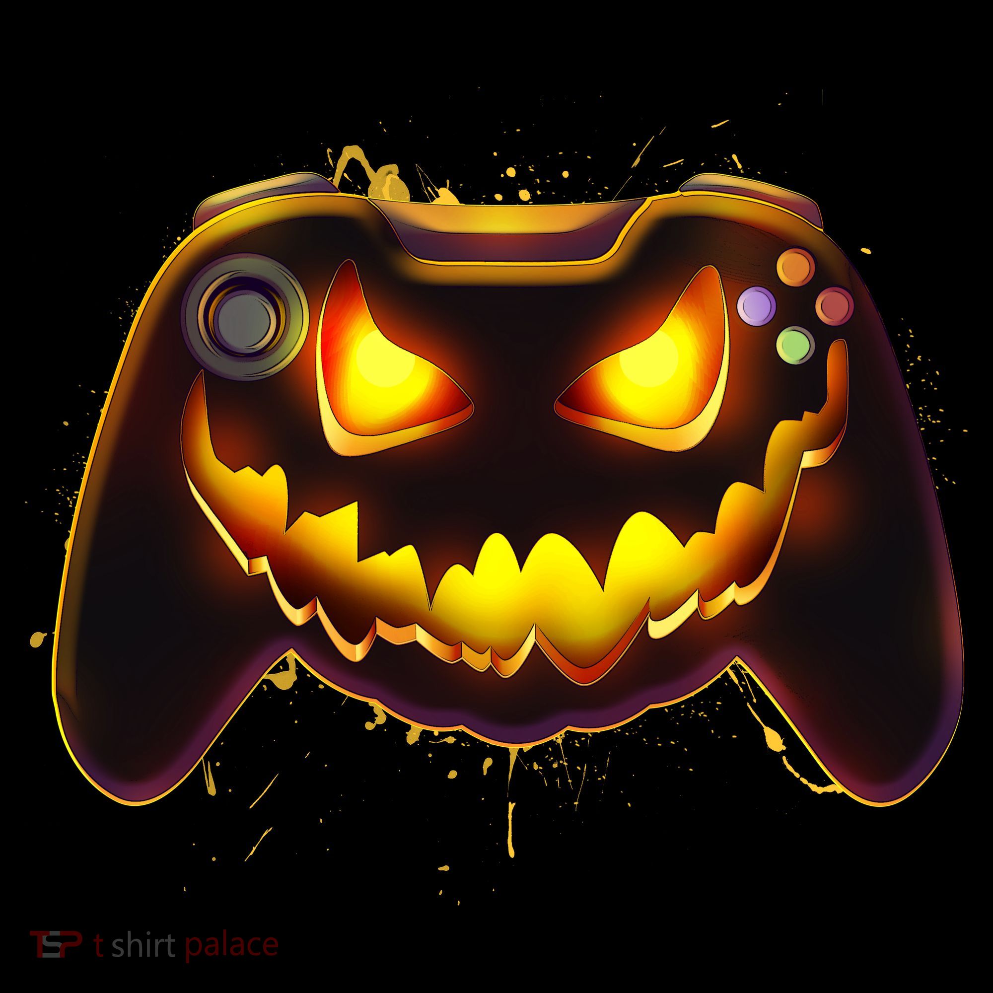 Halloween Pumpkin Jack O Lantern Face Video Game Controller Coffee Mug