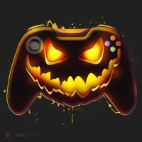 Halloween Pumpkin Jack O Lantern Face Video Game Controller Tumbler thumb 3