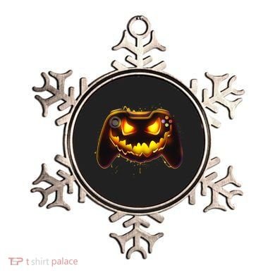 Halloween Pumpkin Jack O Lantern Face Video Game Controller Ornament