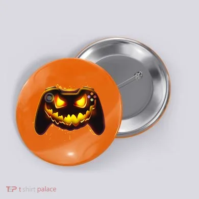 Halloween Pumpkin Jack O Lantern Face Video Game Controller Button