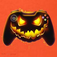 Halloween Pumpkin Jack O Lantern Face Video Game Controller Hat thumb 2