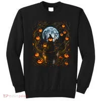 Halloween Pumpkin Jack O Lantern Witch Moonlit Sweatshirt thumb 0