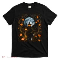 Halloween Pumpkin Jack O Lantern Witch Moonlit T-Shirt thumb 0