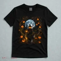Halloween Pumpkin Jack O Lantern Witch Moonlit T-Shirt thumb 5
