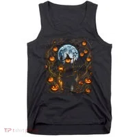 Halloween Pumpkin Jack O Lantern Witch Moonlit Tank Top thumb 0