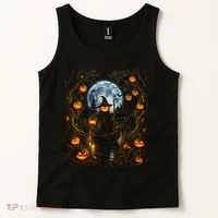 Halloween Pumpkin Jack O Lantern Witch Moonlit Tank Top thumb 2