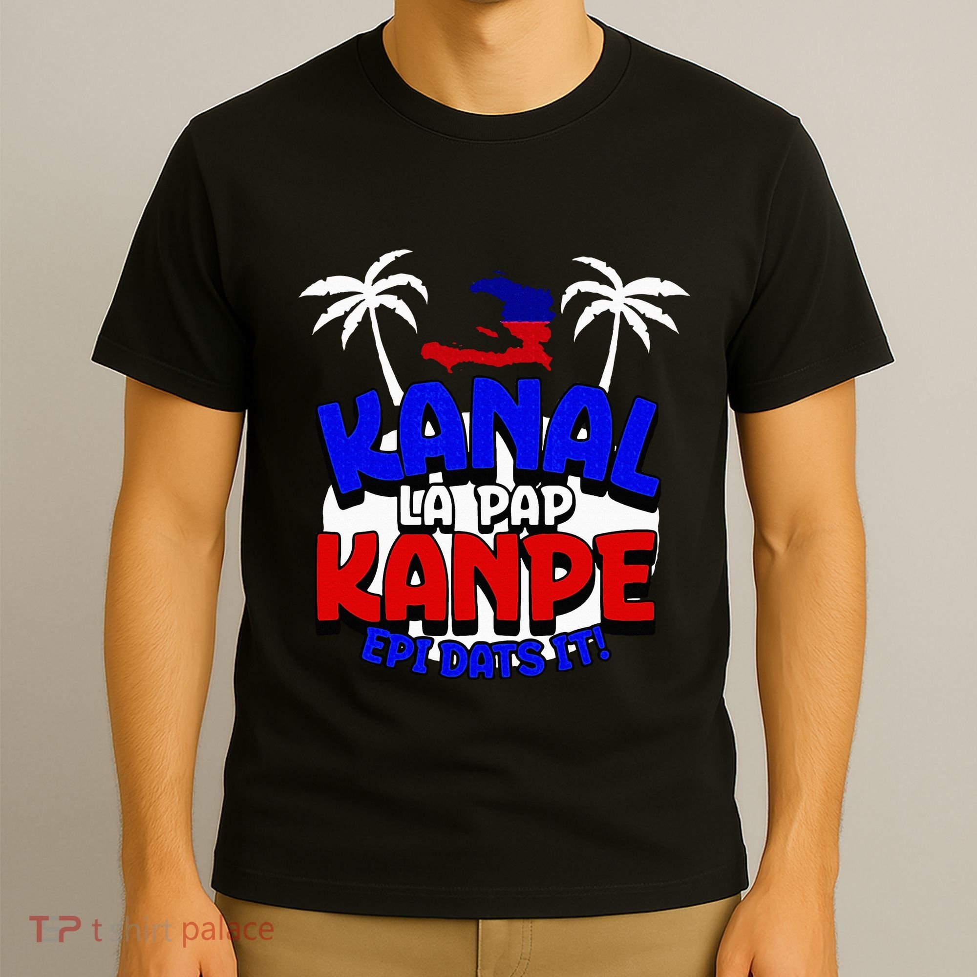 Haiti Pride Kanal Pap Kanpe Haitian Creole Heritage 1804 Map T-Shirt