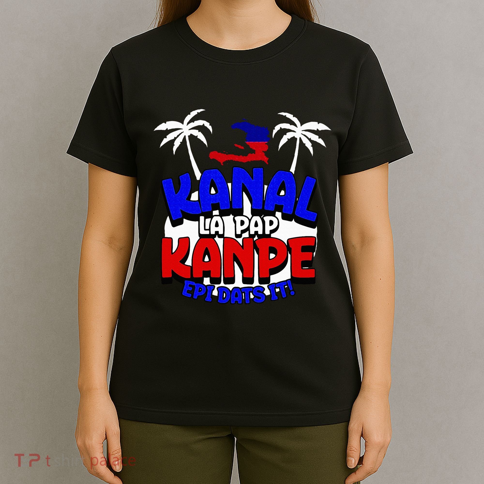 Haiti Pride Kanal Pap Kanpe Haitian Creole Heritage 1804 Map T-Shirt