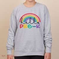 Hello Pre K Rainbow Back To School Teacher Student Women's Sweatshirt thumb 0