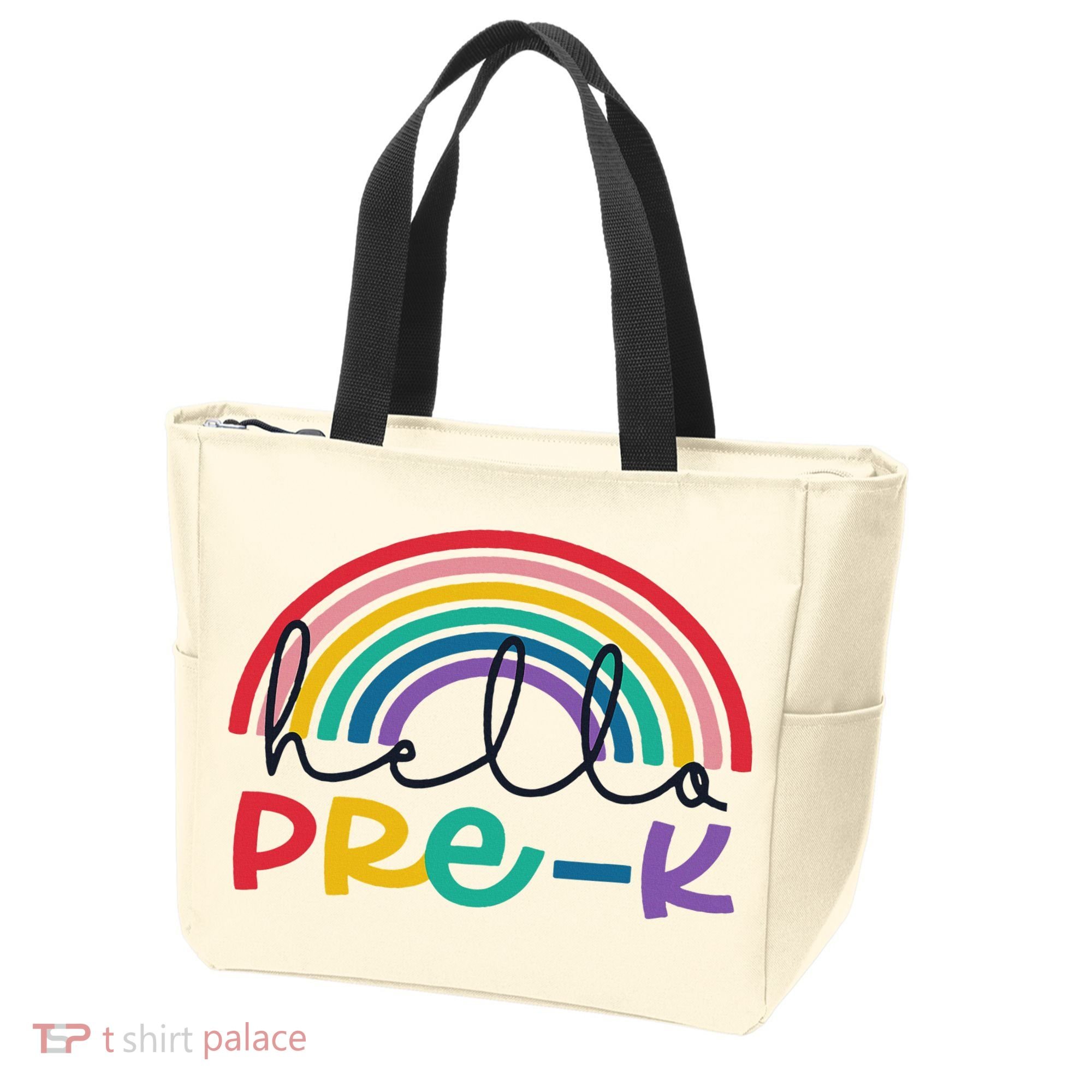 Hello Pre K Rainbow Back To School Teacher Student Tote Bag