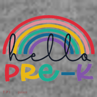 Hello Pre K Rainbow Back To School Teacher Student Toddler Hoodie thumb 2
