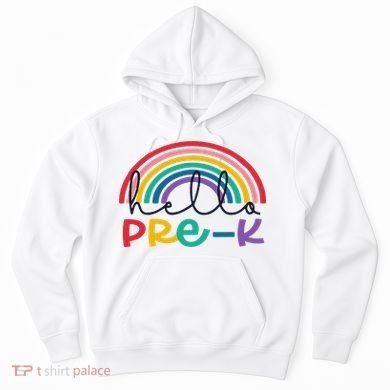 Hello Pre K Rainbow Back To School Teacher Student Hoodie
