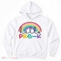 Hello Pre K Rainbow Back To School Teacher Student Hoodie thumb 0