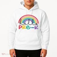 Hello Pre K Rainbow Back To School Teacher Student Hoodie thumb 2