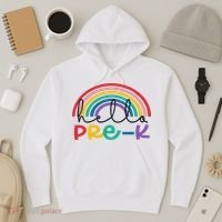 Hello Pre K Rainbow Back To School Teacher Student Hoodie thumb 3
