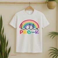 Hello Pre K Rainbow Back To School Teacher Student T-Shirt thumb 2