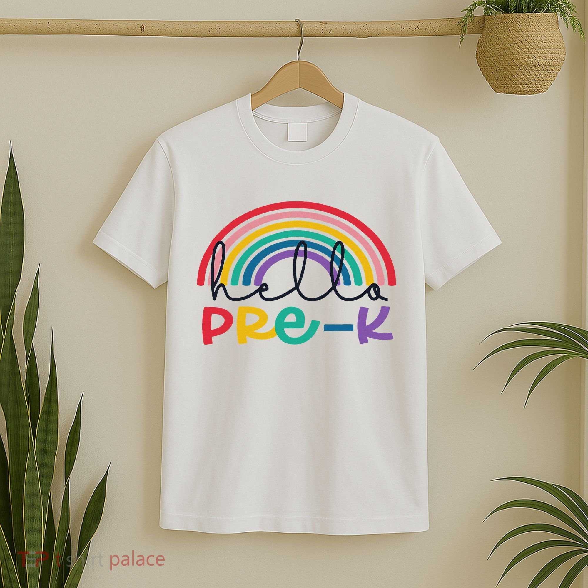 Hello Pre K Rainbow Back To School Teacher Student T-Shirt