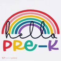 Hello Pre K Rainbow Back To School Teacher Student Button thumb 1