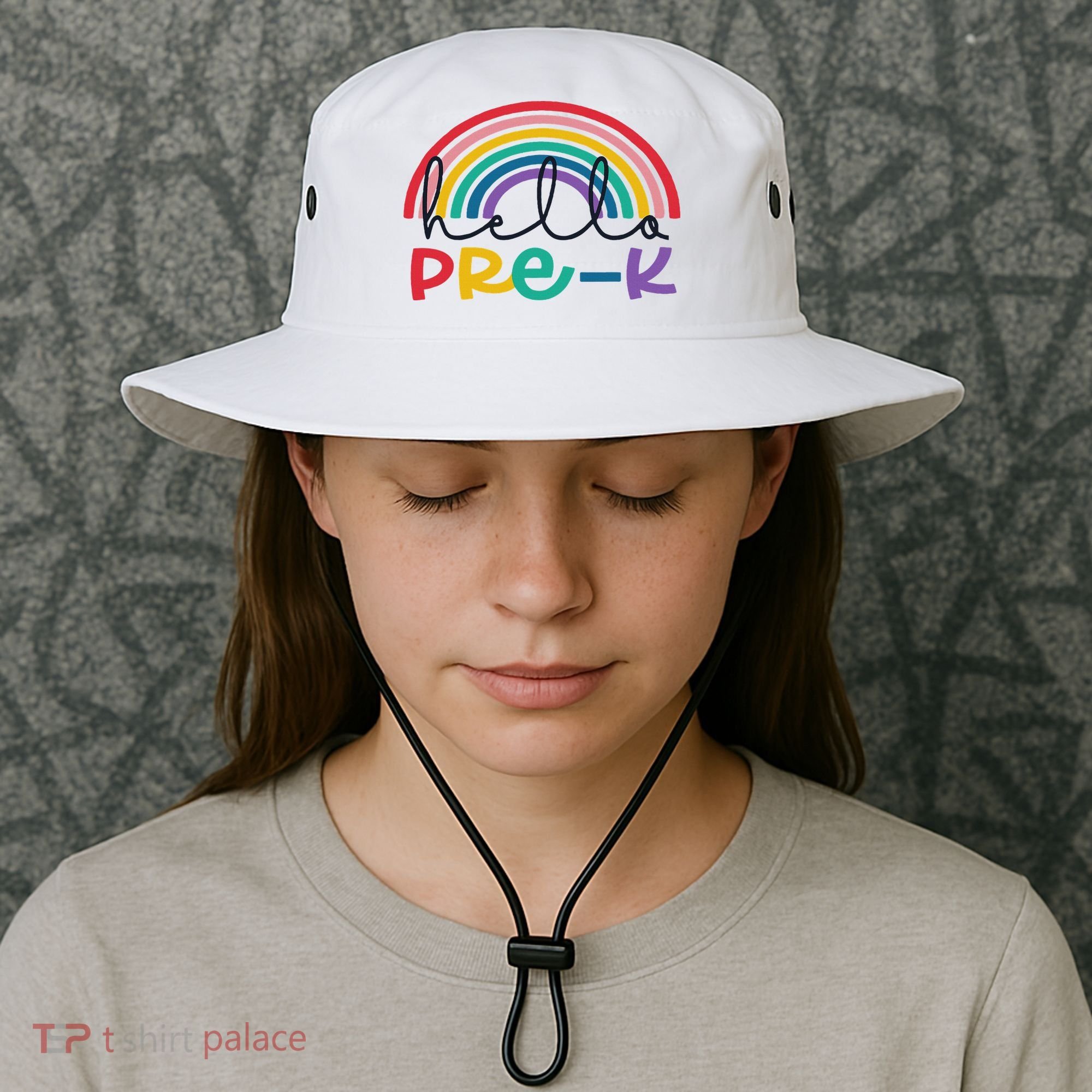 Hello Pre K Rainbow Back To School Teacher Student Bucket Hat