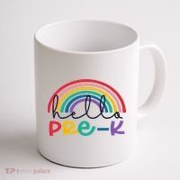 Hello Pre K Rainbow Back To School Teacher Student Coffee Mug thumb 1