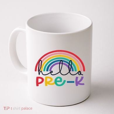 Hello Pre K Rainbow Back To School Teacher Student Coffee Mug