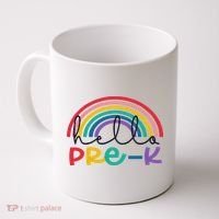 Hello Pre K Rainbow Back To School Teacher Student Coffee Mug thumb 0