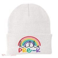 Hello Pre K Rainbow Back To School Teacher Student Beanie thumb 0